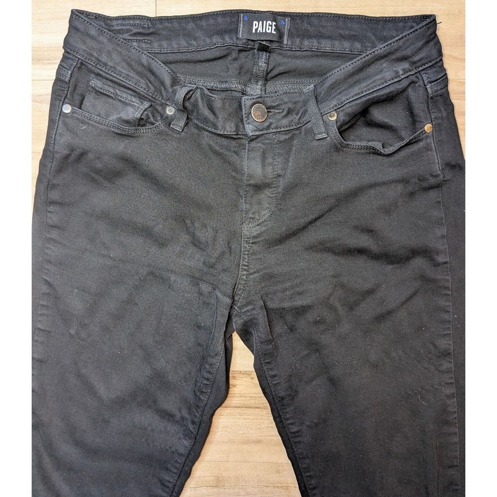 Paige Verdugo Ultra Skinny Black Shadow Jeans Women's 29 Pants Stretchy USA Babe - Picture 4 of 14